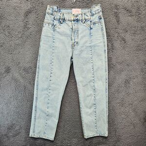 Revice Gemini Jeans Women Size 27 Blue Different Views Light Wash‎ Button Fly